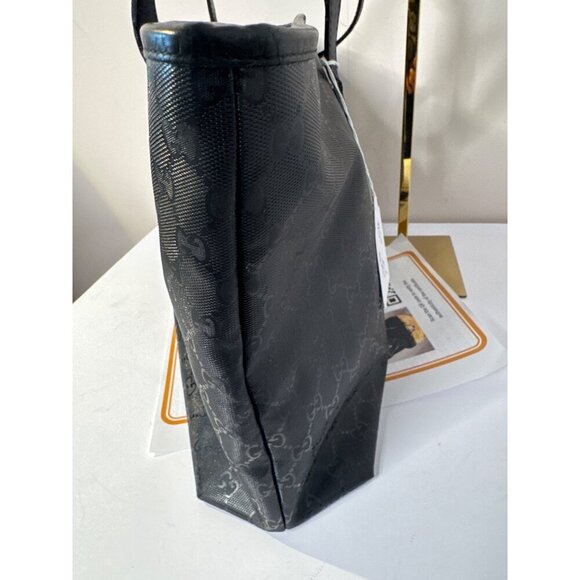 Gucci Imprime Monogram Zippered Tote Black Authenticity Guaranteed - Picture 4 of 5